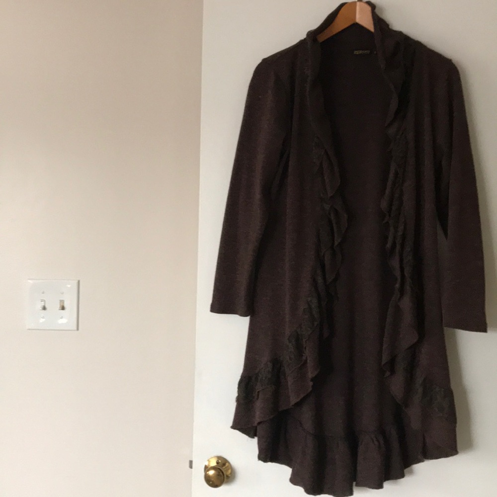 Reborn Drape Sweater with Lace